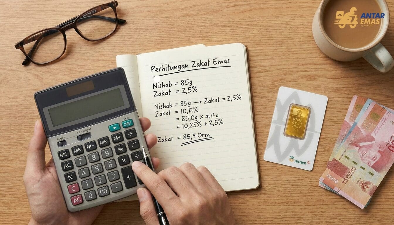 cara perhitungan zakat emas